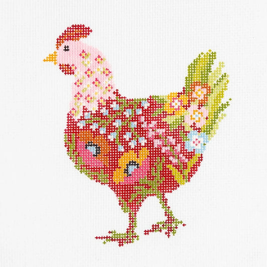 Coco the Chicken Needlepoint Canvas