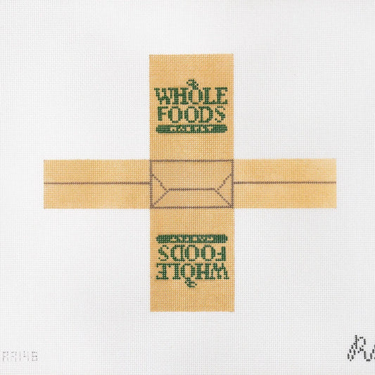 3D Whole Foods Bag Needlepoint Canvas