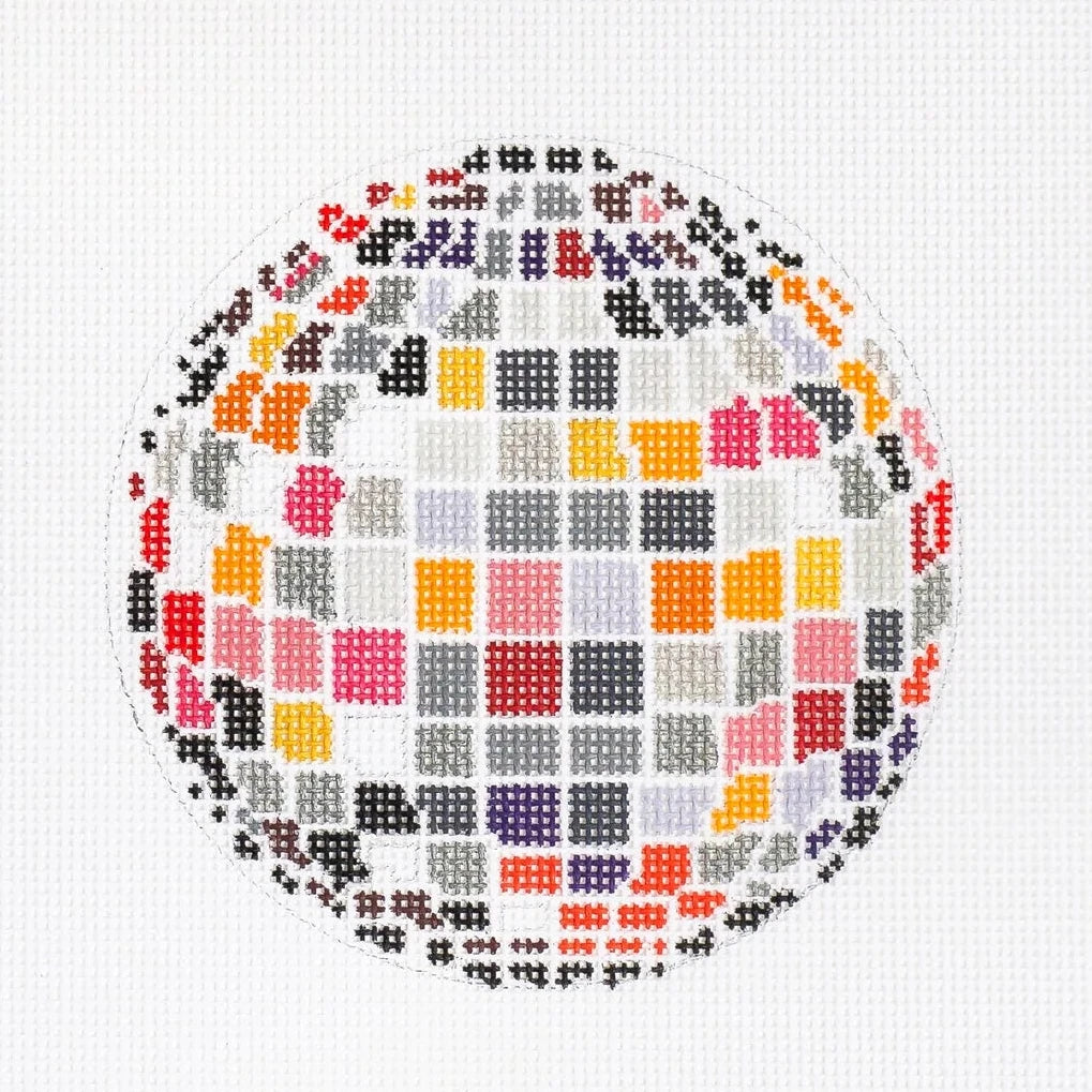 Disco Ball (Warm Tones) Needlepoint Canvas