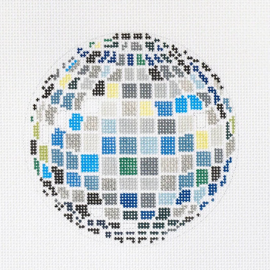 Disco Ball (Cool Tones) Needlepoint Canvas