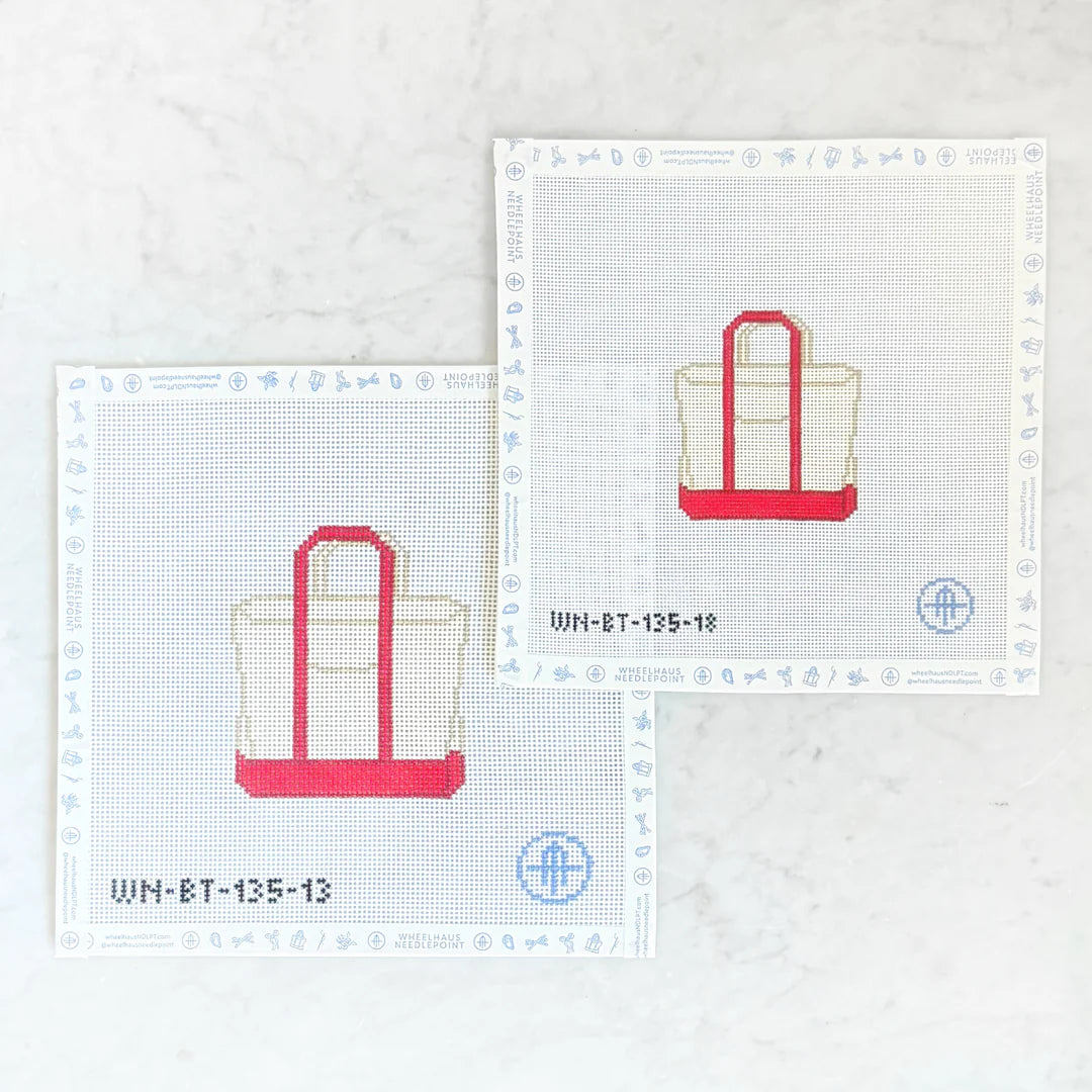 Plain Red Boat Tote (13M) Needlepoint Canvas