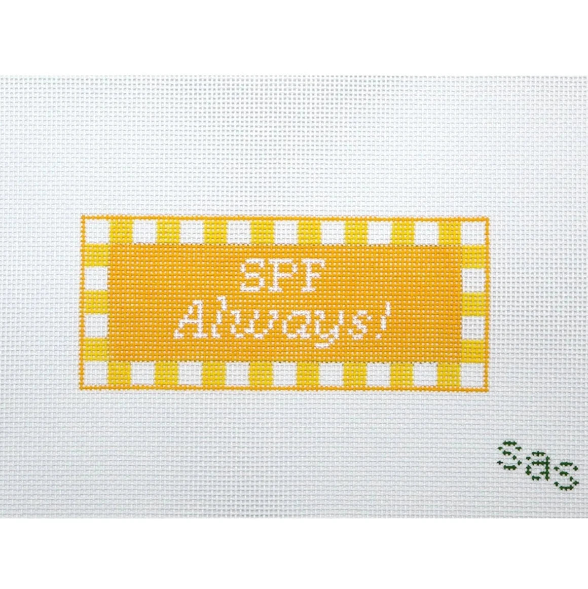 Yellow SPF Always Needlepoint Canvas