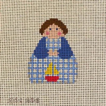 August Sailboat Stitch-It Angel Needlepoint Canvas