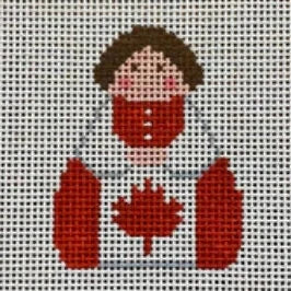 Canada Flag Stitch-It Angel Needlepoint Canvas