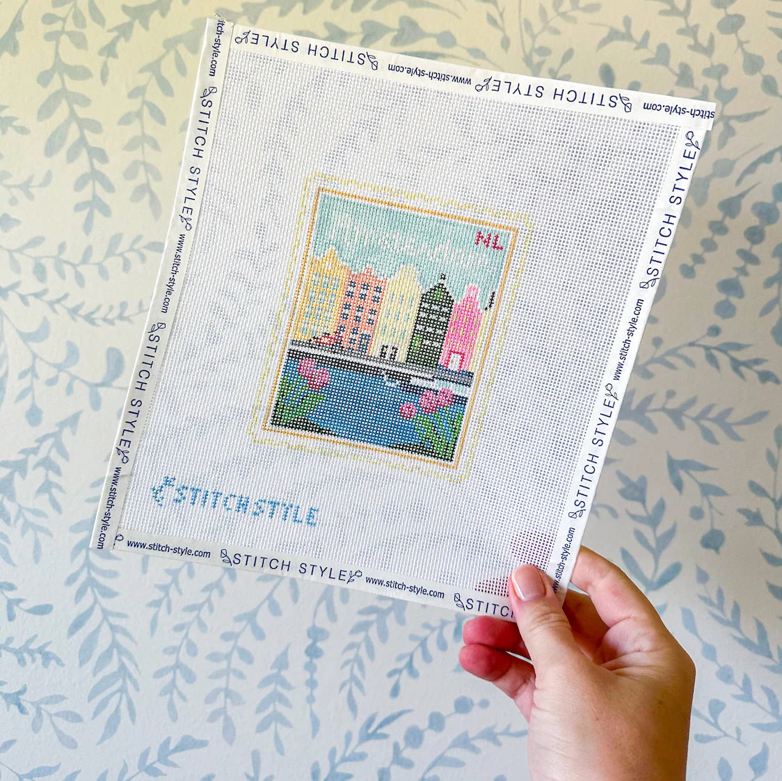 Amsterdam Stamp Needlepoint Canvas
