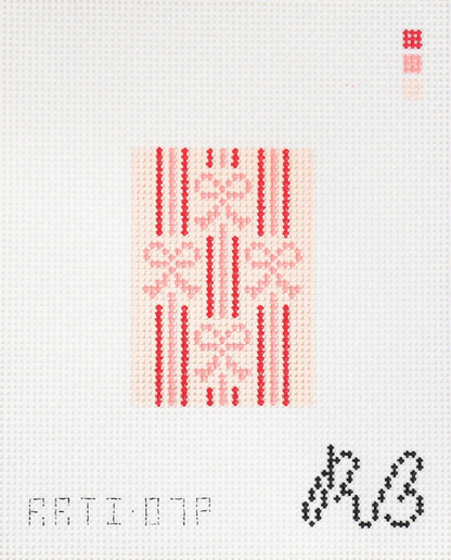 Self Finishing Set: Striped Bows and Pink Luggage Tag