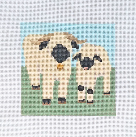 Mom & Baby Sheep Needlepoint Canvas