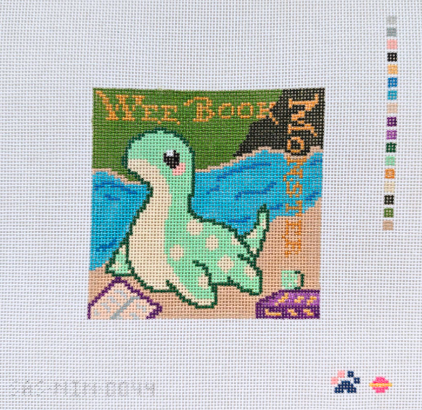 Wee Book Monster Needlepoint Canvas