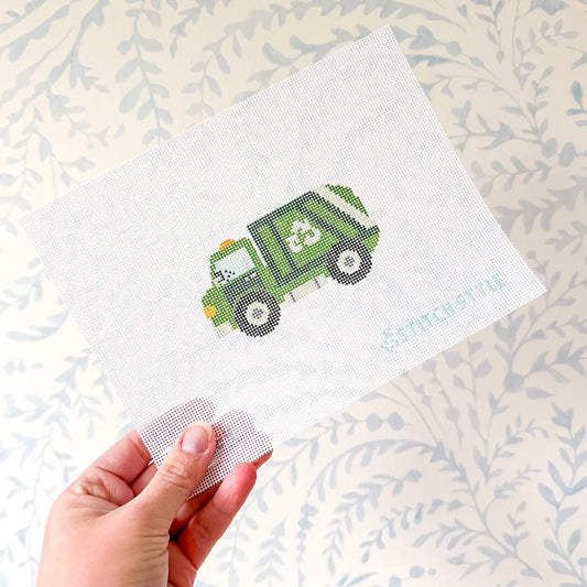 Garbage Truck Needlepoint Canvas