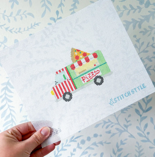 Pizza Truck Needlepoint Canvas