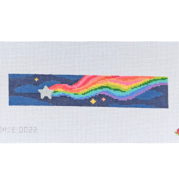 Rainbow Star Key Fob Needlepoint Canvas