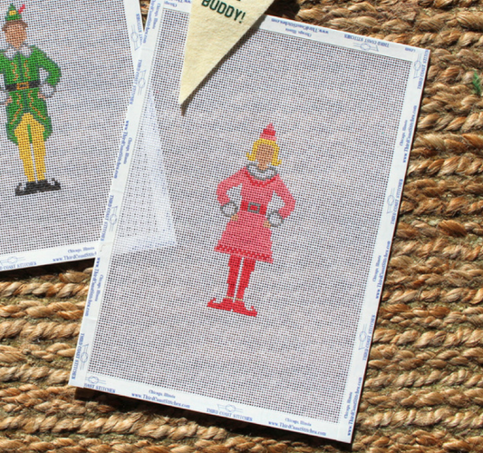 Jovie the Elf Needlepoint Canvas