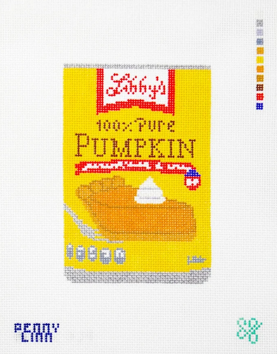 Pumpkin Pie Can Needlepoint Canvas