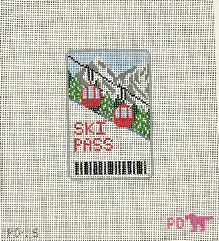 Ski Pass Needlepoint Canvas