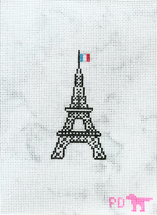 Eifel Tower Flag Needlepoint Canvas