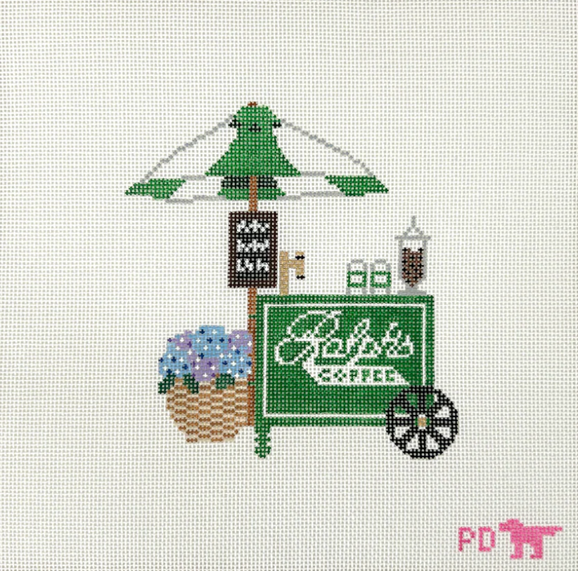 Ralph's Coffee Cart Needlepoint Canvas