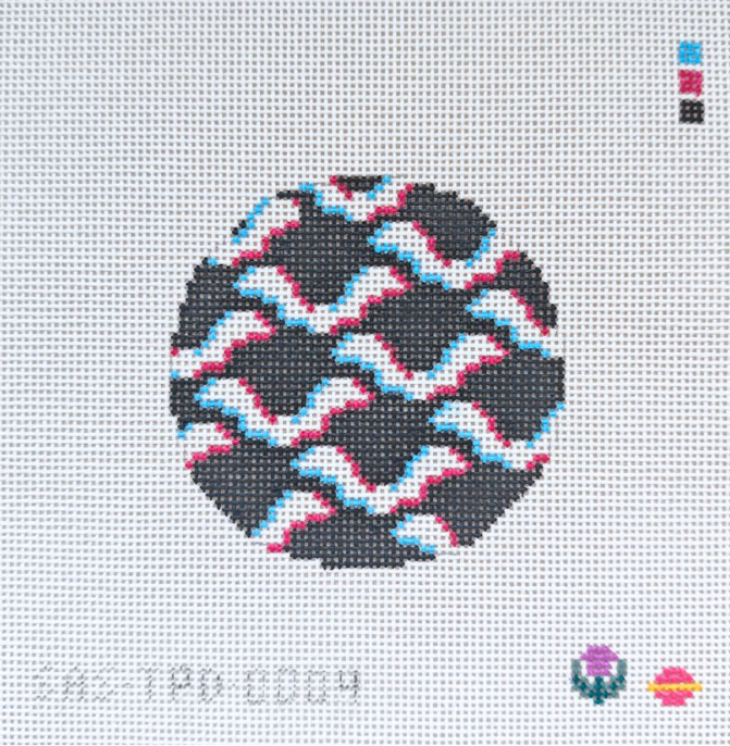 3D Bat Round Needlepoint Canvas