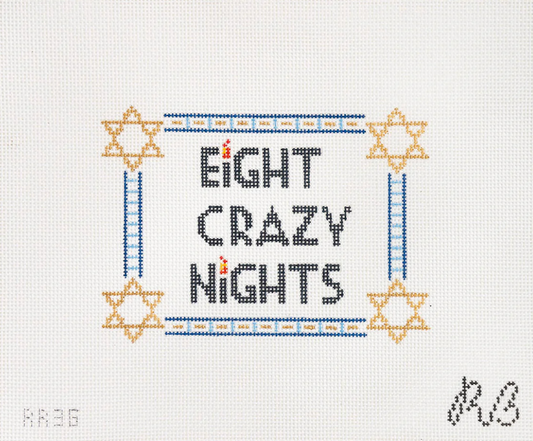 Eight Crazy Nights Needlepoint Canvas