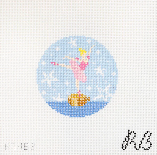 Tiny Dancer Round Needlepoint Canvas