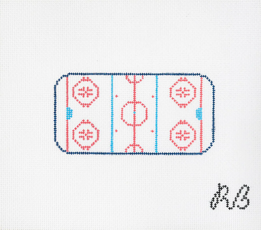 Hockey Ice Rink Needlepoint Canvas