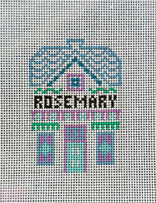 Rosemary Village Needlepoint Canvas