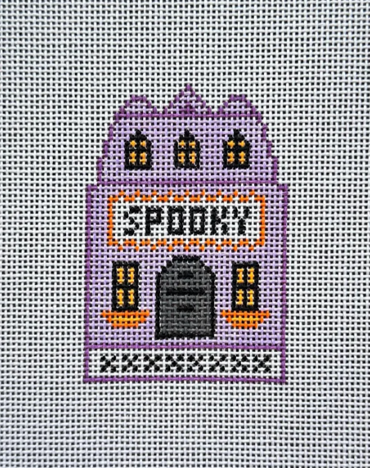 Spooky Village Needlepoint Canvas