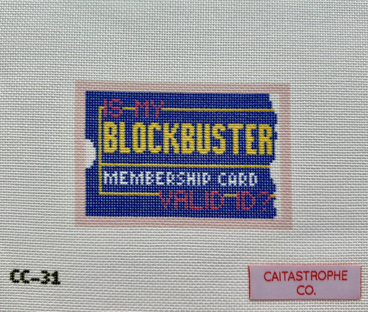 Blockbuster Membership Card Needlepoint Canvas