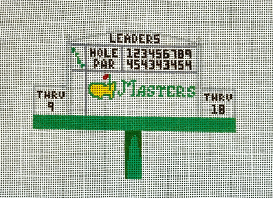 Master's Leaderboard Needlepoint Canvas