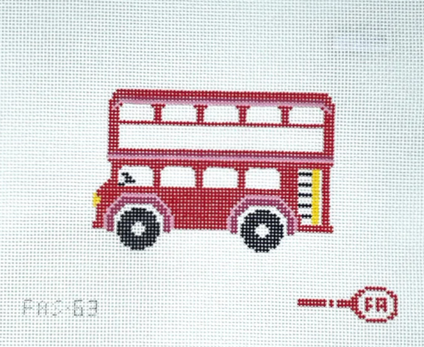 London Bus Needlepoint Canvas