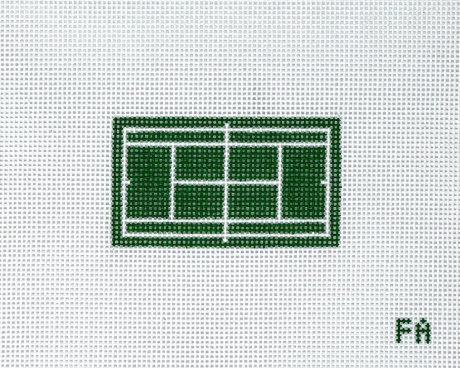 Mini Tennis Court Needlepoint Canvas