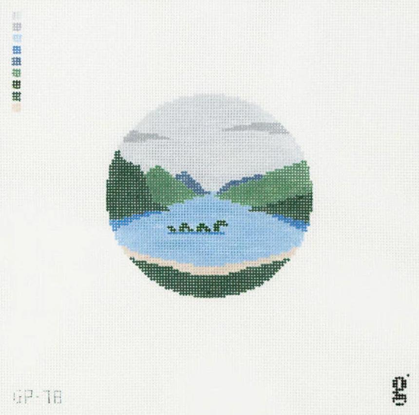 Nessie Round Needlepoint Canvas