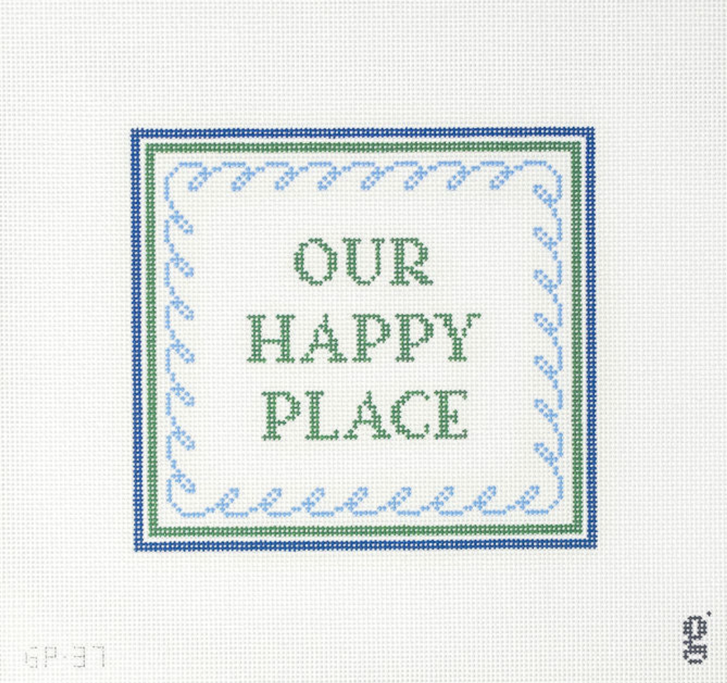 Our Happy Place Needlepoint Canvas