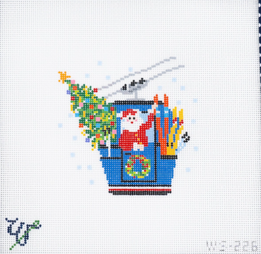 Gondola Santa Needlepoint Canvas