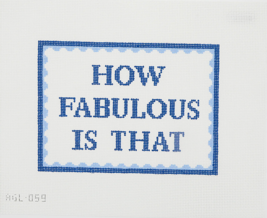 How Fabulous is That Needlepoint Canvas