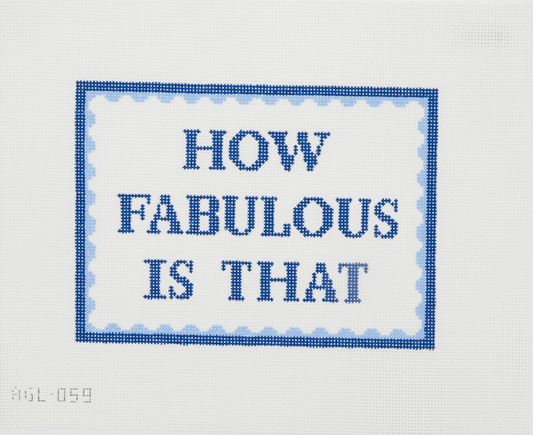 How Fabulous is That Needlepoint Canvas