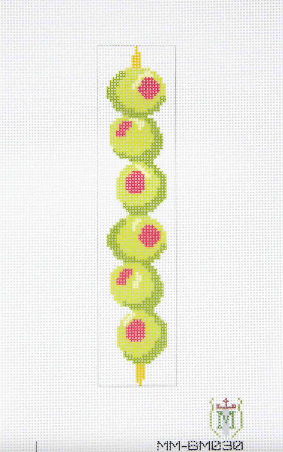Olive Skewer Needlepoint Canvas