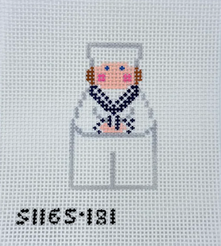 Navy Stitch-It Angel Needlepoint Canvas