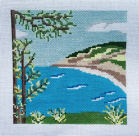 Up North Michigan Coast Needlepoint Canvas