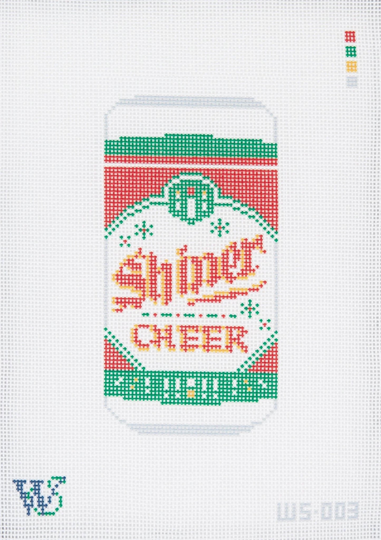 Shiner Cheer Can Needlepoint Canvas