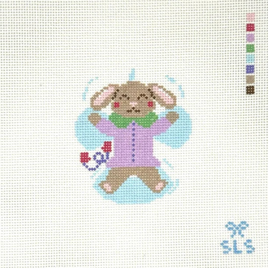 Snow Angel Bunny Needlepoint Canvas