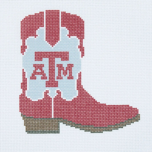 Texas A&M Boot Needlepoint Canvas