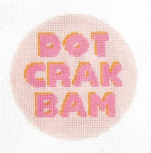 Dot Crak Bam Round Needlepoint Canvas