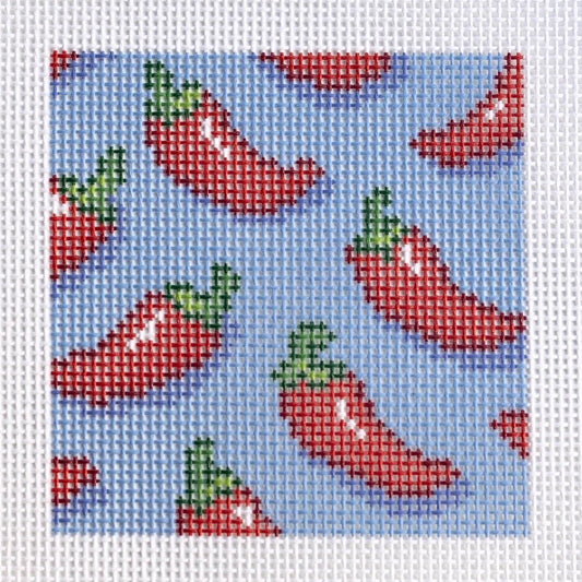 Pepper Coaster Needlepoint Canvas