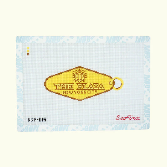 The Plaza Key Tag Needlepoint Canvas