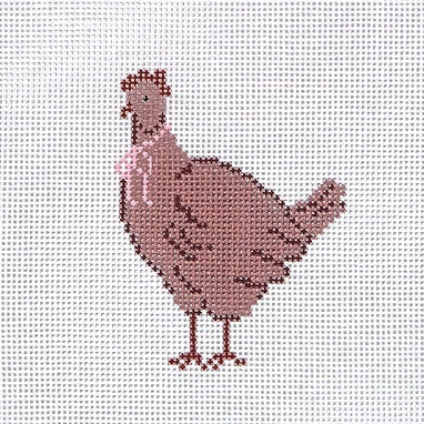 Classic Dolly Chicken Needlepoint Canvas