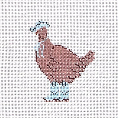 Cowgirl Dolly Chicken Needlepoint Canvas