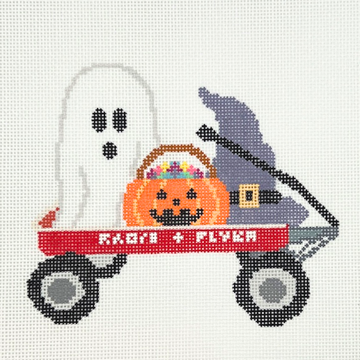 Halloween Wagon Needlepoint Canvas
