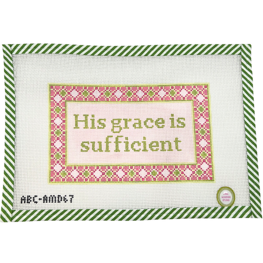 His Grace is Sufficient Needlepoint Canvas