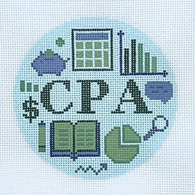 CPA Round Needlepoint Canvas