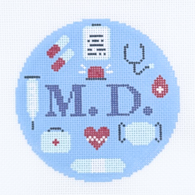 Doctor Round Needlepoint Canvas